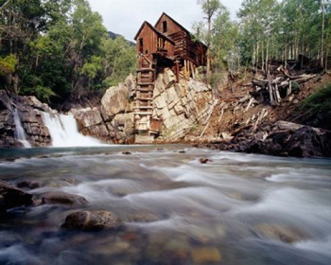 Old Saw Mill Marble Colorado Canvas Art - Panoramic Images (16 x 12)