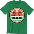 thumbnail image 1 of Old School 70's Beautiful Hawaii Beach And Palm Tree Sunset Men's T-Shirt, 1 of 4