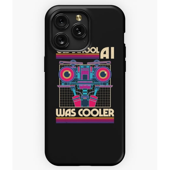 Old School AI Was Cooler Funny Robot G3440 Phone Case for iPhone17 16 15 14 13 12 11 Pro Max