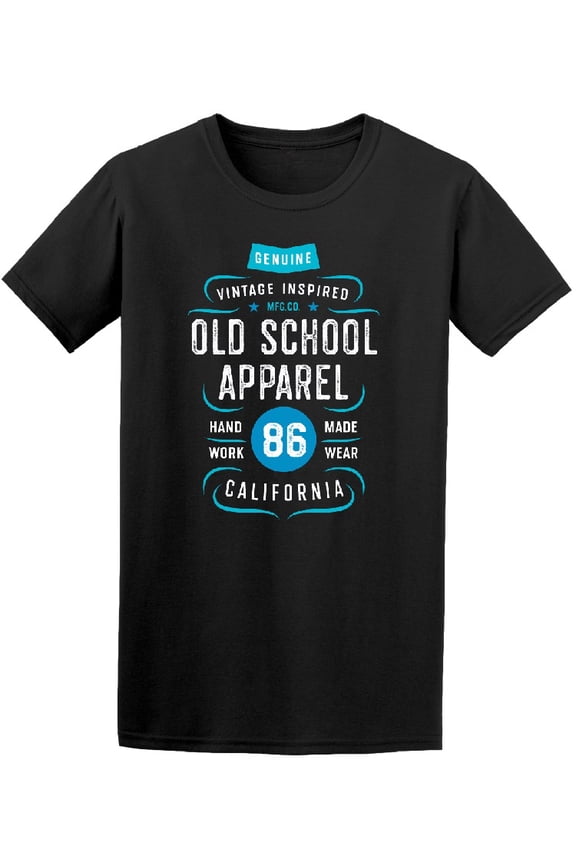 Old School Apparel Slogan T-Shirt Men -Image by Shutterstock, Male Small