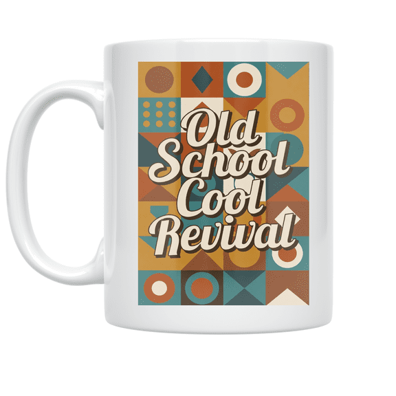 Old School Cool Revival Design - Retro Enthusiast - 11 oz Ceramic Coffee Mug
