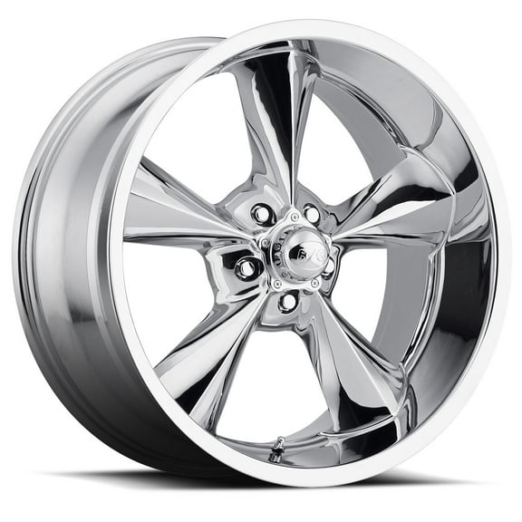 Old School Custom Wheel 15x8 inch 5-120.65 Bolt-Pattern 0 Offset Chrome Rim Style 5 Spoke for Car/Truck