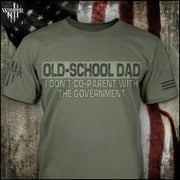 Old-School Dad T-Shirt Patriotic Tribute Tee | American Pride Veteran Support Shirt | 100% Cotton Military Apparel