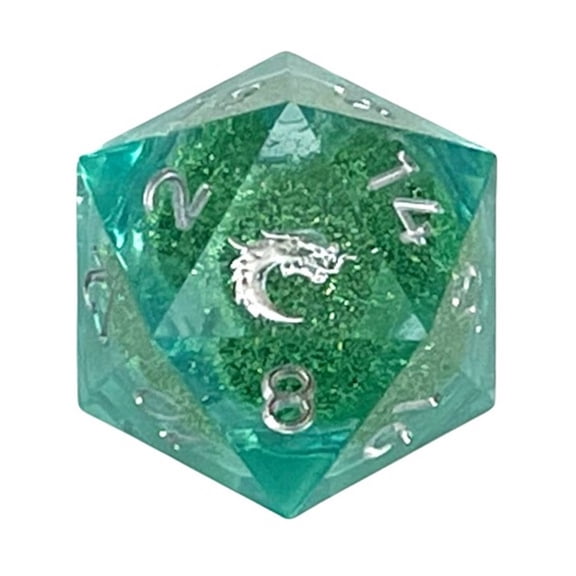 Old School Dice & Accessories d20 - Emerald Fury New
