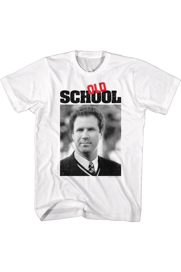 Old School Frank & Logo White Adult T-Shirt