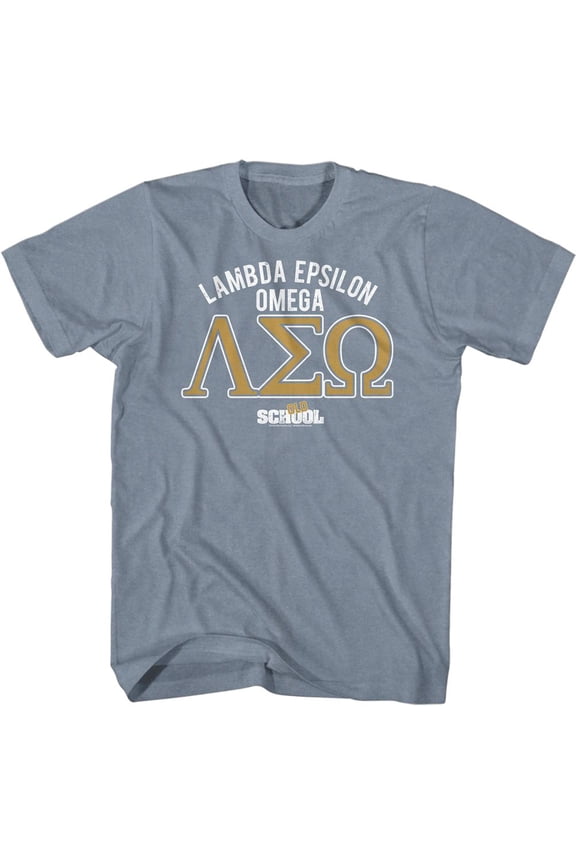 Old School Frat Indigo Heather Adult T-Shirt
