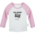 thumbnail image 1 of Old School Funny T shirt For Baby, Newborn Babies T-shirts, Infant Tops, 0-24M Kids Graphic Tees Clothing (Long Pink Raglan T-shirt, 0-6 Months), 1 of 4