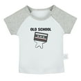 thumbnail image 1 of Old School Funny T shirt For Baby, Newborn Babies T-shirts, Infant Tops, 0-24M Kids Graphic Tees Clothing (Short Gray Raglan T-shirt, 0-6 Months), 1 of 4