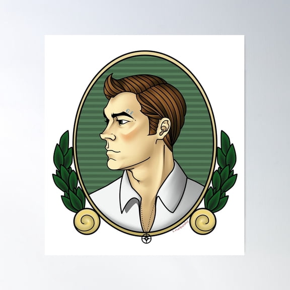 Old School: Georg Poster Wall Art, Modern Wall Decor For Living Room Bedroom, 24x24 UNFRAMED