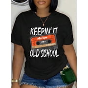 Old School Hip Hop 80s 90s Vintage Mixtape Cassette Tape T-Shirt