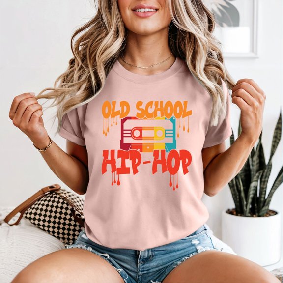 Old School Hip Hop Cassette Music Womens T-Shirt Retro Style All Size S-5XL