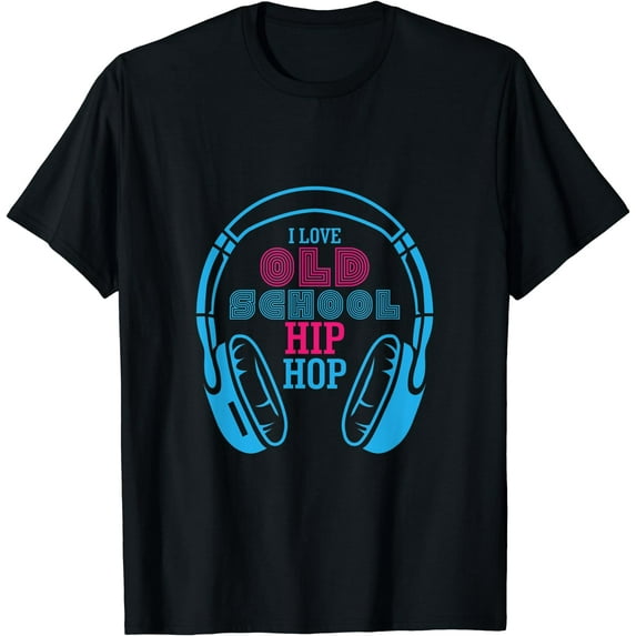 Old School Hip Hop Music T-Shirt Black 4X-Large