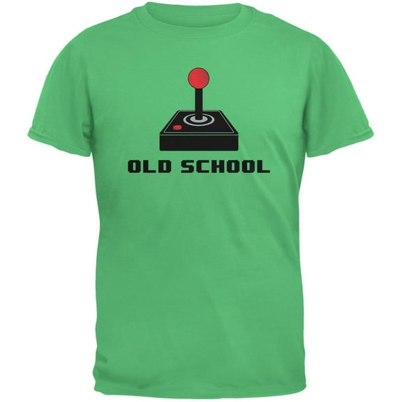 Old School Joystick Irish Green Adult T-Shirt - Medium