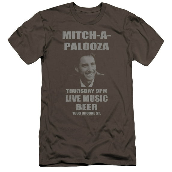 Old School Mitchapalooza Premium Adult Slim Fit 30/1 T-Shirt Charcoal