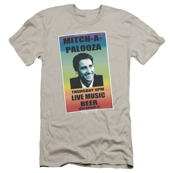 Old School Mitchapalooza Premium Adult Slim Fit 30/1 T-Shirt Silver