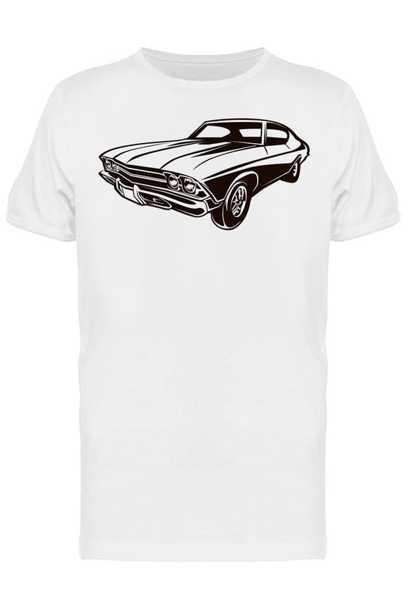 Old School Muscle Car Graphic T-Shirt Men -Image by Shutterstock, Male Small