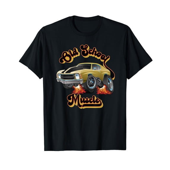Old School Muscle Car Retro Style Hot Rod Cartoon T-Shirt