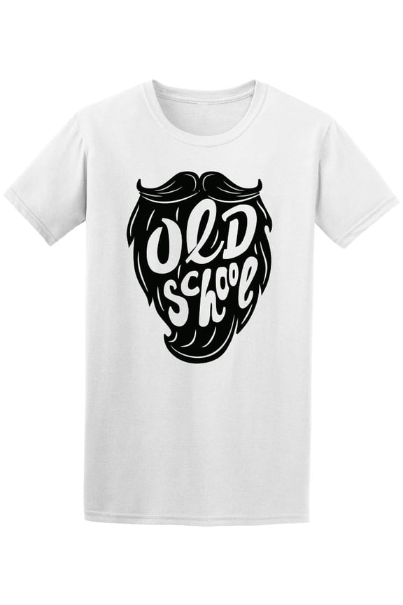 Old School Mustache And Beard Tee Men's -Image by Shutterstock