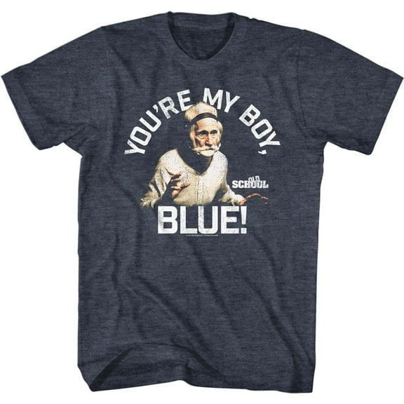 Old School My Boy Blue Navy Heather Adult T-Shirt