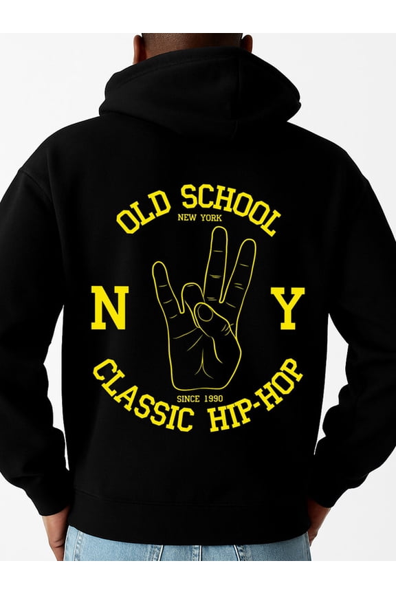 Old School NY Hip-Hop hoodies & sweatshirt funny humor men's regular fit black Comfortable Material,Bold Design gift sixty years old work Original Unisex Shirt Graphic Tee tshirts