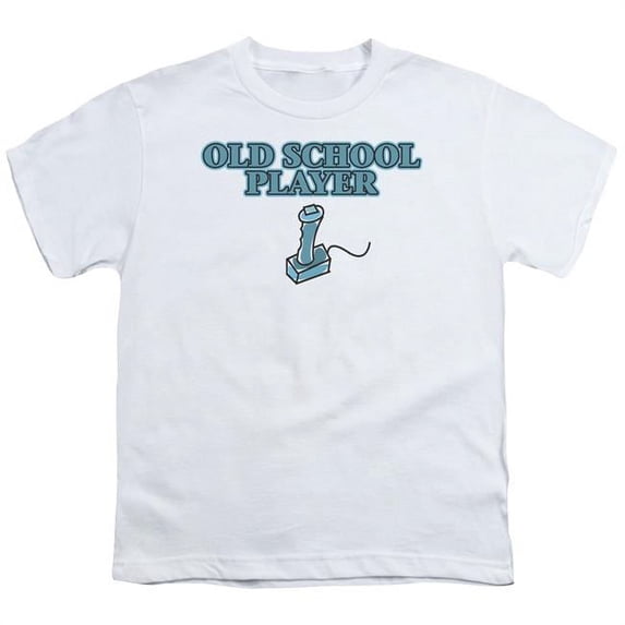 Old School Player-Short Sleeve Youth 18-1 T-Shirt, White - Large