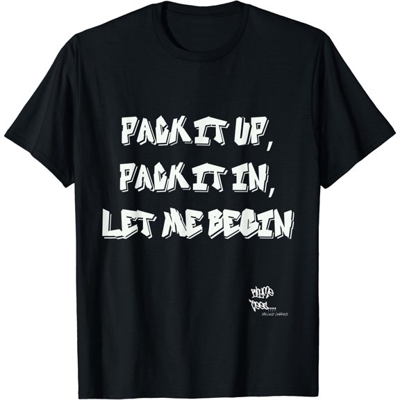 Old School Rap Hip Hop Pack It Up Lyrics Graphic Rhyme Tees T-Shirt, Unisex T-Shirt