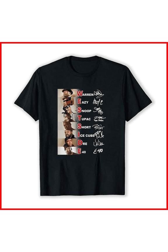 Old School Rappers Westside Signatures Merch Hip Hop Legends Art Unisex Tee,S- 5XL