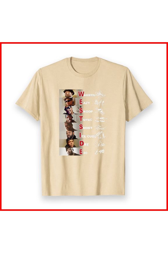 Old School Rappers Westside Signatures Merch Hip Hop Legends Art Unisex Tee,S- 5XL