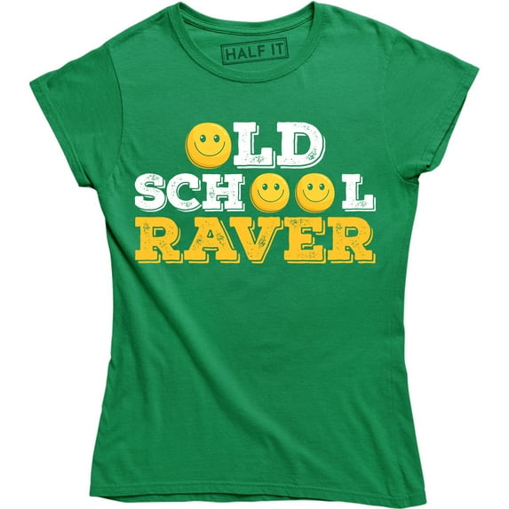 Old School Raver Funny Clubbing Retro Dance Festival Techno Women T-Shirt