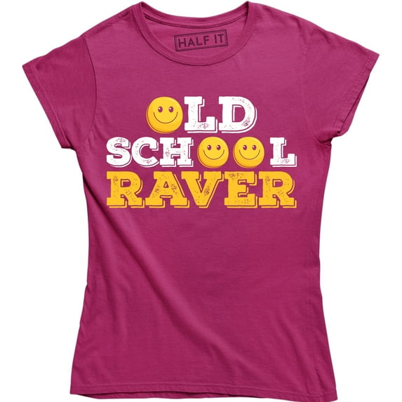 Old School Raver Funny Clubbing Retro Dance Festival Techno Women T-Shirt