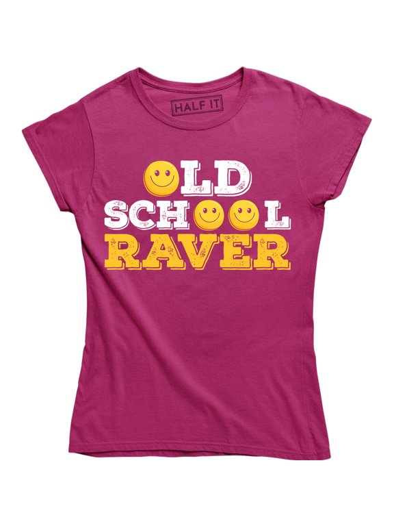 Old School Raver Funny Clubbing Retro Dance Festival Techno Women T-Shirt