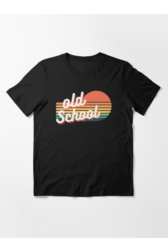 Old School Retro Classic Vintage Essential Minimalist T-shirt, for men & women, up to size 5XL