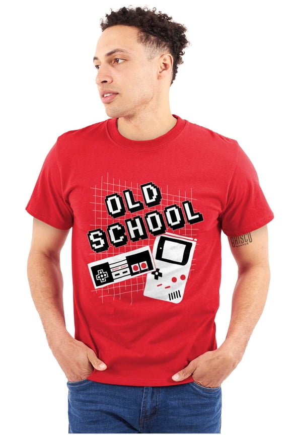 Old School Retro Video Gamer Nerd Plus Size Crewneck Graphic Tee Shirt Brisco Brands 3X