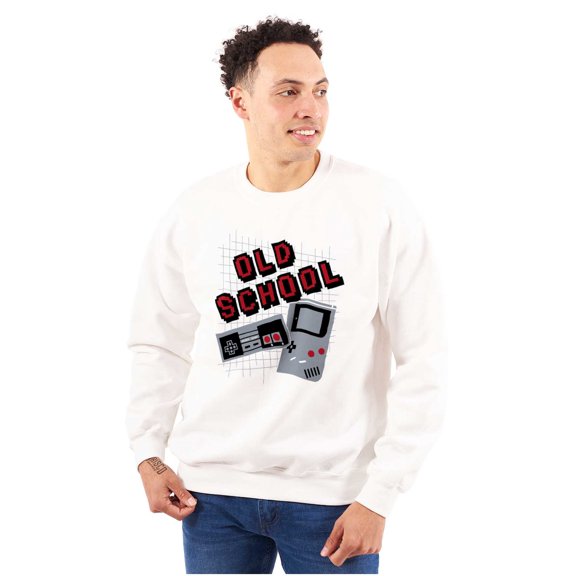 Old School Retro Video Gamer Nerd Unisex Plus Fleece Graphic Sweatshirt Brisco Brands 3X