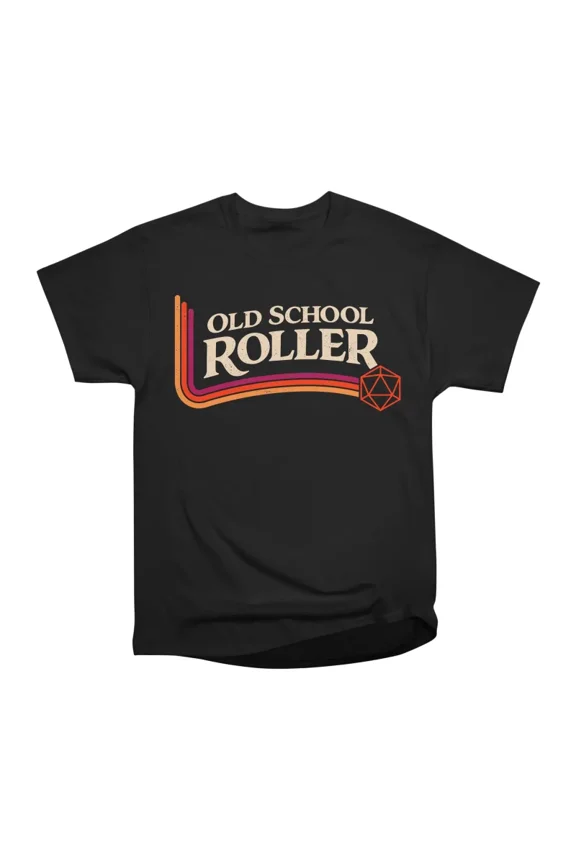 Old School Roller Retro RPG Dice T-Shirt Tee Gift For Him Merch For Her Apparel For Friend