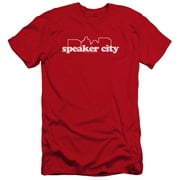 Old School - Speaker City Logo - Premium Slim Fit Short Sleeve Shirt - XX-Large