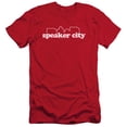 thumbnail image 1 of Old School Men's  Speaker City Logo Slim Fit T-shirt Red, 1 of 2