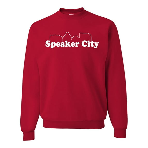 Old School Speaker City Movie Pop Culture Unisex Crewneck Graphic Sweatshirt, Red, Large