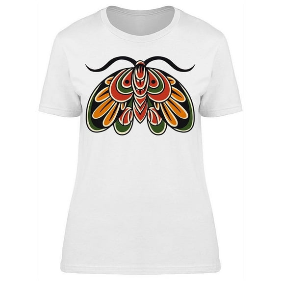 Old School Tattoo Moth Design T-Shirt Women -Image by Shutterstock, Female x-Large