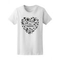 thumbnail image 1 of Old School Tattoo Style Doodle T-Shirt Women -Image by Shutterstock, Female Large, 1 of 2