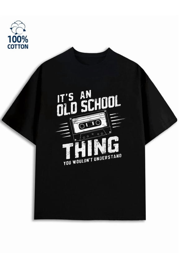Old School Thing men y2k 180G 100% Cotton black baggy gym Original Unisex Shirt Short Sleeve tshirts Classic Unisex Shirt Graphic tshirts Unique Design Unisex Shirt Graphic tshirts