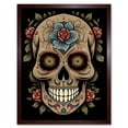 thumbnail image 1 of Old School USA Tattoo Ink Body Art Day Dead Skull Rockabilly Americana 50s Art Print Framed Poster Wall Decor 12x16 inch, 1 of 5