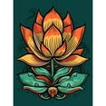 thumbnail image 1 of Old School USA Tattoo Ink Body Art Lotus Flower Rockabilly Americana 50s Extra Large XL Wall Art Poster Print, 1 of 3