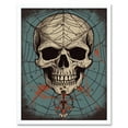 thumbnail image 1 of Old School USA Tattoo Ink Body Art Skull Spider Rockabilly Americana 50s Art Print Framed Poster Wall Decor 12x16 inch, 1 of 5