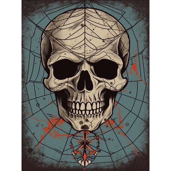 Old School USA Tattoo Ink Body Art Skull Spider Rockabilly Americana 50s Unframed Wall Art Print Poster Home Decor Premium