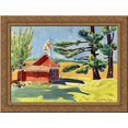 thumbnail image 1 of Old Schoolhouse, Ryders 24x18 Gold Ornate Wood Framed Canvas Art by George Luks, 1 of 2
