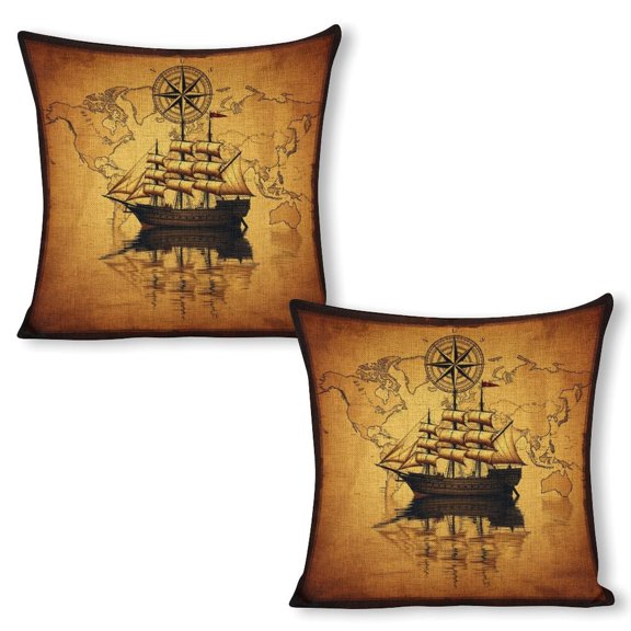 Old Ship, Old Dream Linen toss pillowcase decoration pillowcase gifting preferred 20x20 inch cushion cover 2 sets sofa pillowcase sofa bedroom living room car