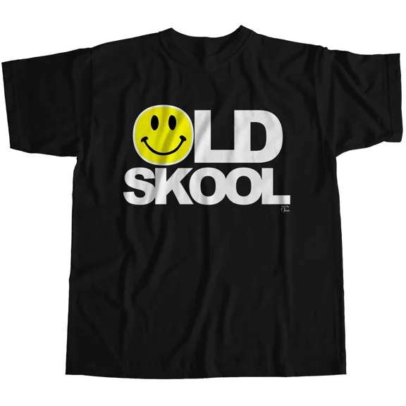 Old Skool 90s Rave Smiling Retro Music Theme T shirt up to 5XL