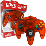 Old Skool Funtastic Fire Orange Wired Controller for Nintendo 64 N64