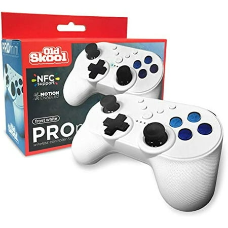 Old Skool PROMINI Wireless Controller Compatible with Nintendo Switch - Frost White